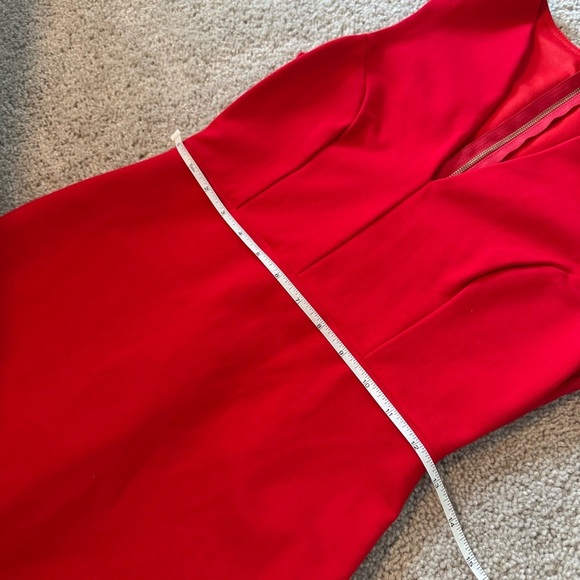 Lulu’s Deep V-Neck Bodycon Double Full Zipper Back Stretch Dress medium - Picture 8 of 11